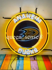 Anaheim Ice Hockey Glass Neon Sign Artwork Visual Wall Acrylic Printed 24