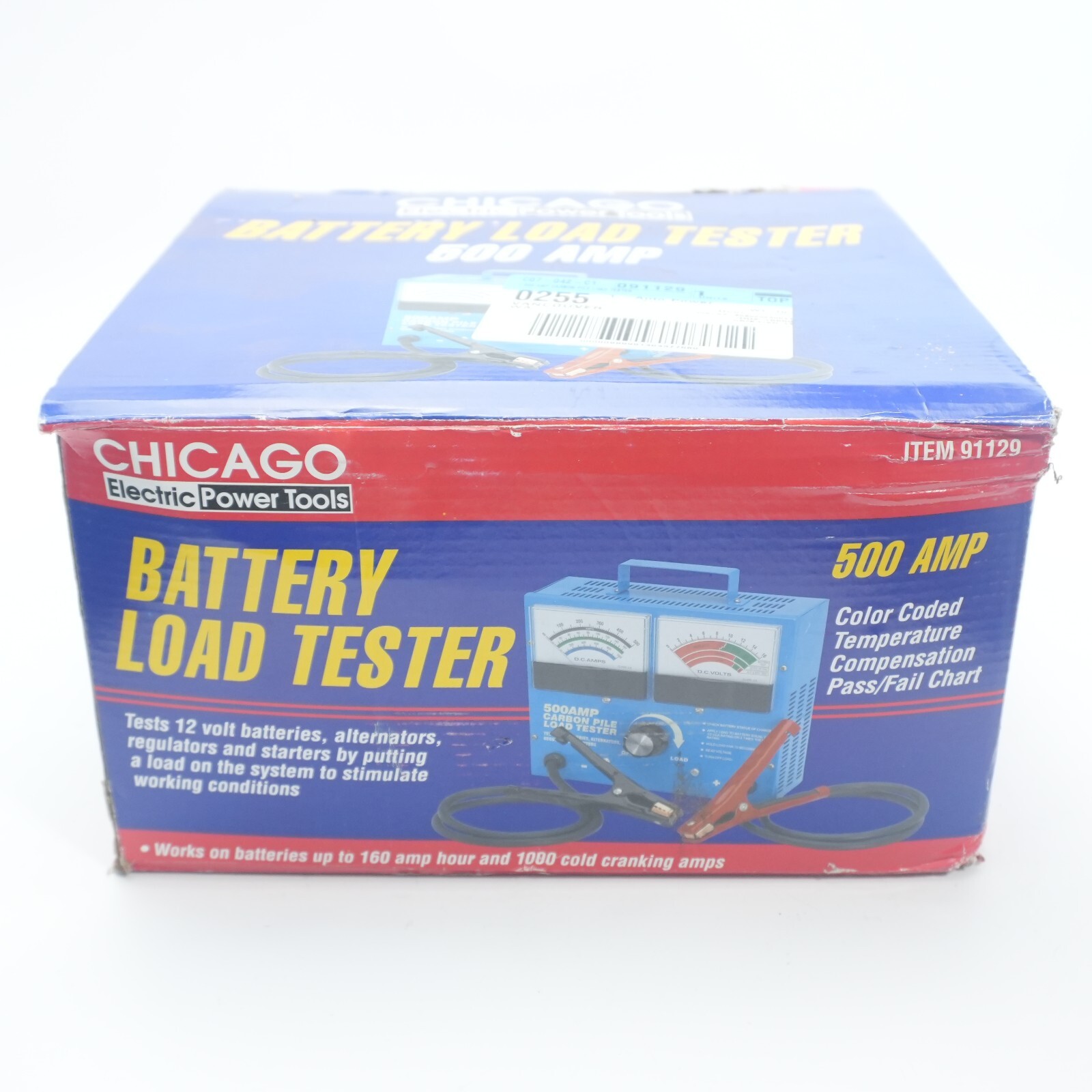 Chicago Electric Battery Load Tester 500 Amp-Item 91129 In Box USED