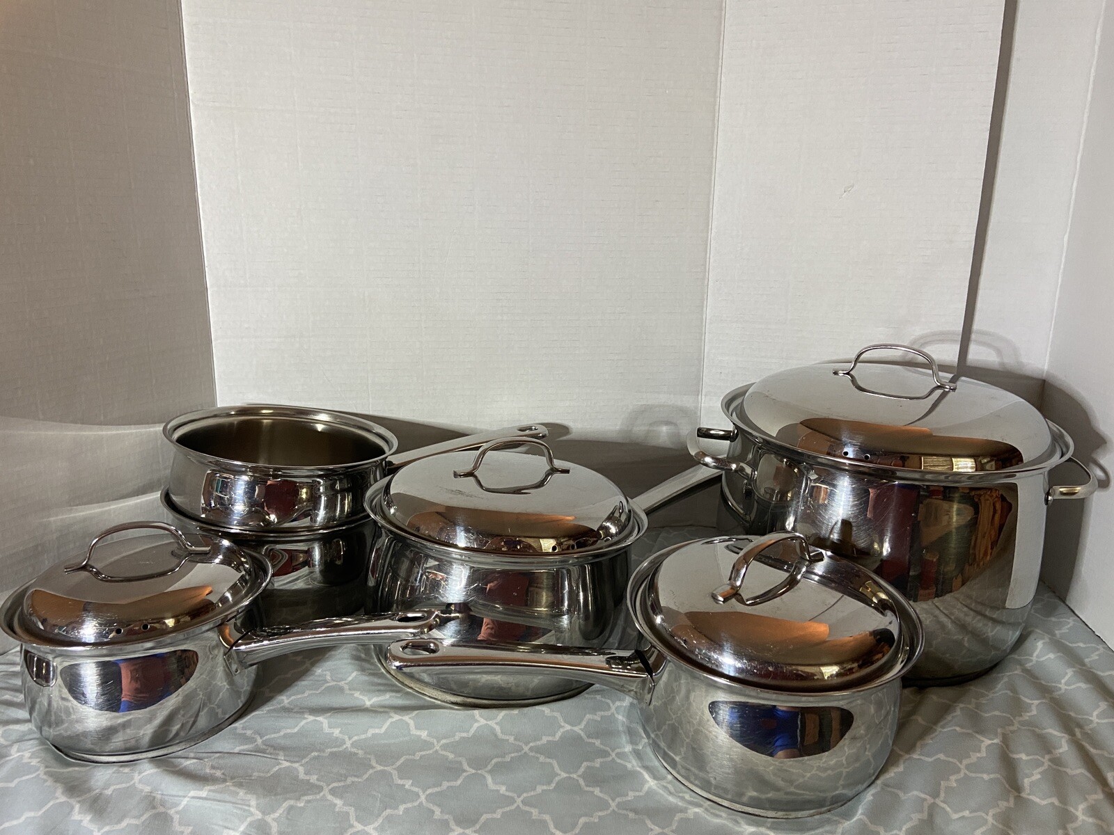 belgique stainless steel cookware set 10 Piece Set eBay