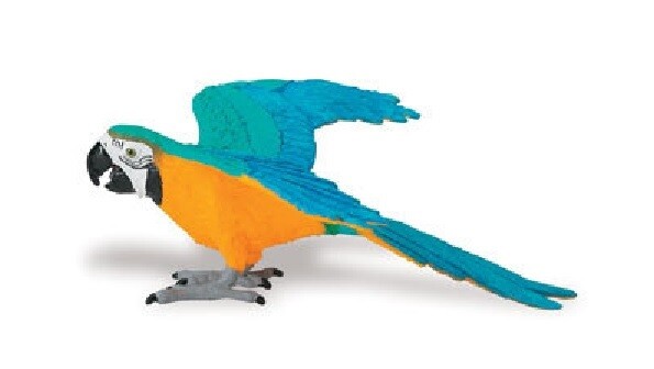 Safari Ltd 264029 Ara Azul Dorado 10 Cm Serie Alas De La Tierra