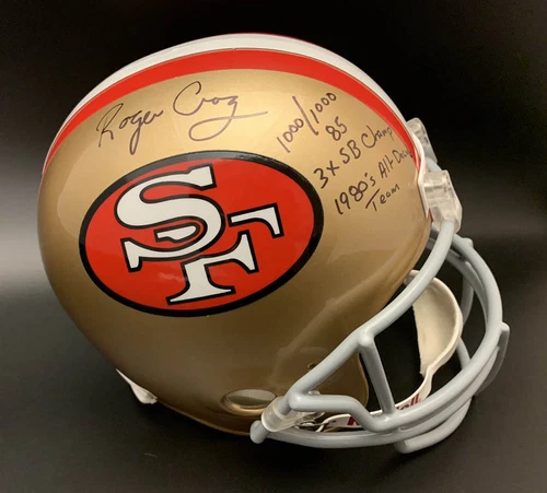Roger Craig SIGNED SF 49ers F/S Helmet +STAT SB 1000/1000 85 PSA/DNA AUTOGRAPHED