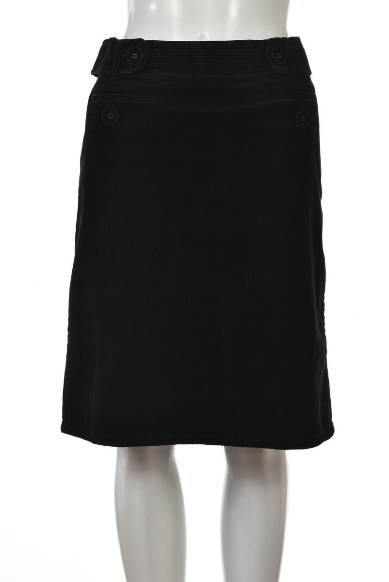 Ann Taylor Skirt Size 8 Black Corduroy Above Knee A Line