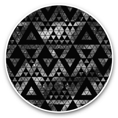 2 x Vinyl Stickers 30cm (bw) - Triangles Pattern Space Pattern #36337 ...