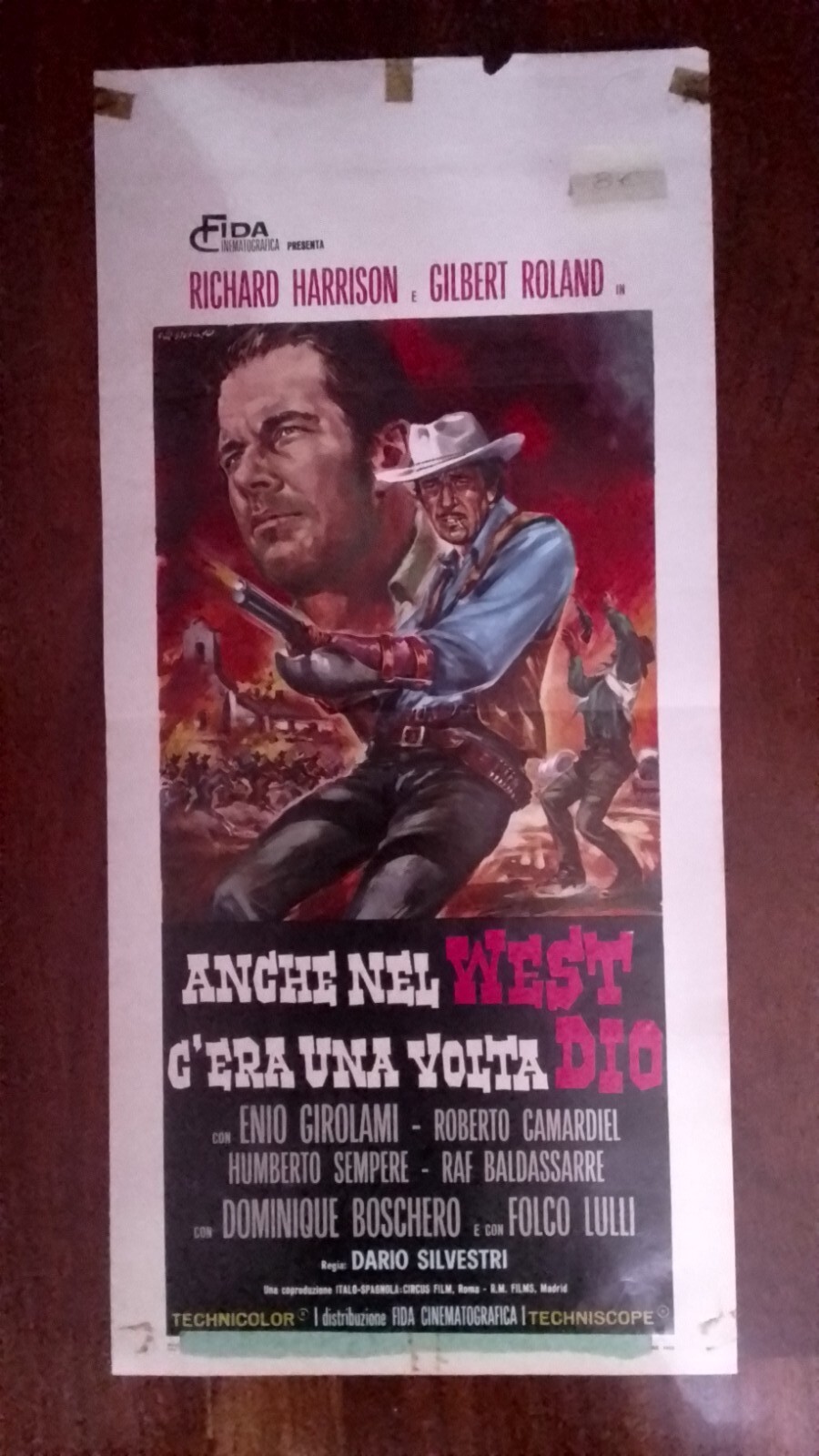 Locandina originale film Anche nel West c'era una volta Dio (1968) - Regia di Marino Girolami