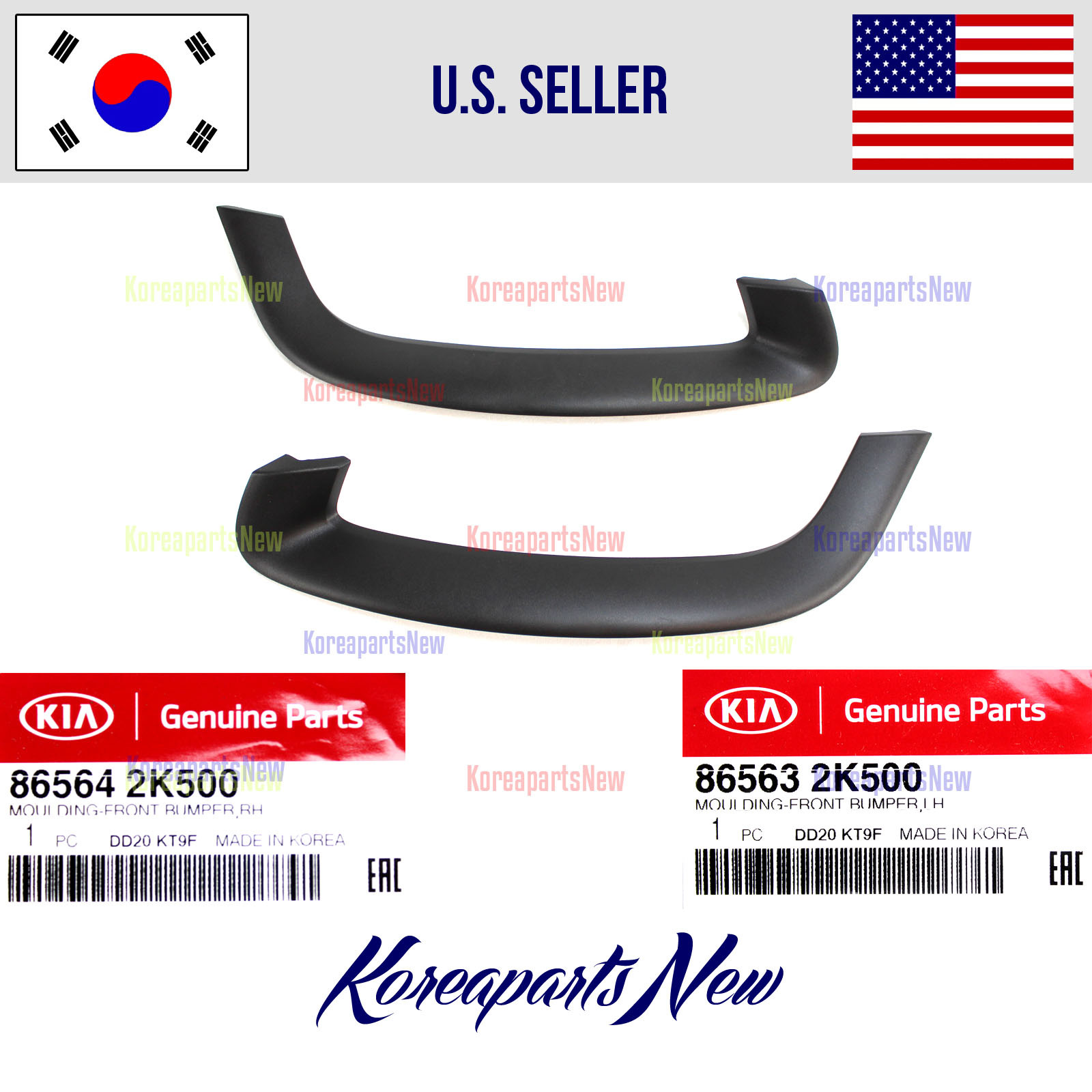 Front Bumper Left + Right Trim Moldings Set 2 pcs ⭐GENUINE⭐ KIA SOUL 20122013 eBay