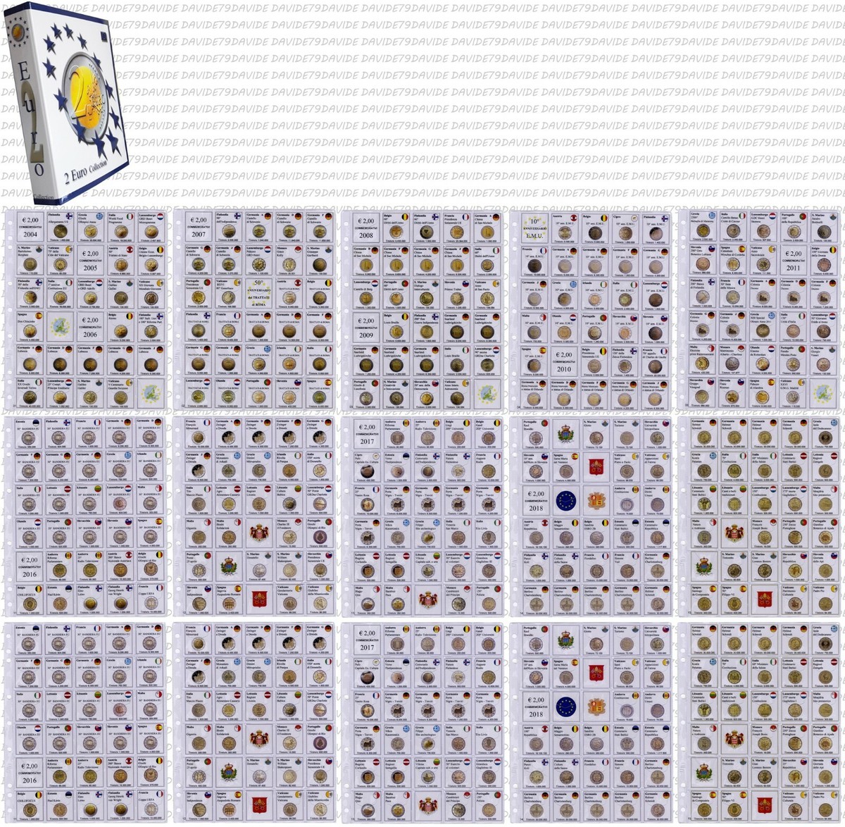 Raccoglitore Per Monete Da Collezione - Album In Pelle Con 428 Tasche E 12 Buste Per Banconote - Marrone - 2