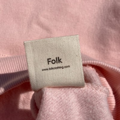 Folk Luther Raglan Hoodie Size 5/XL Pink White Pullover New NWT Hoody | eBay