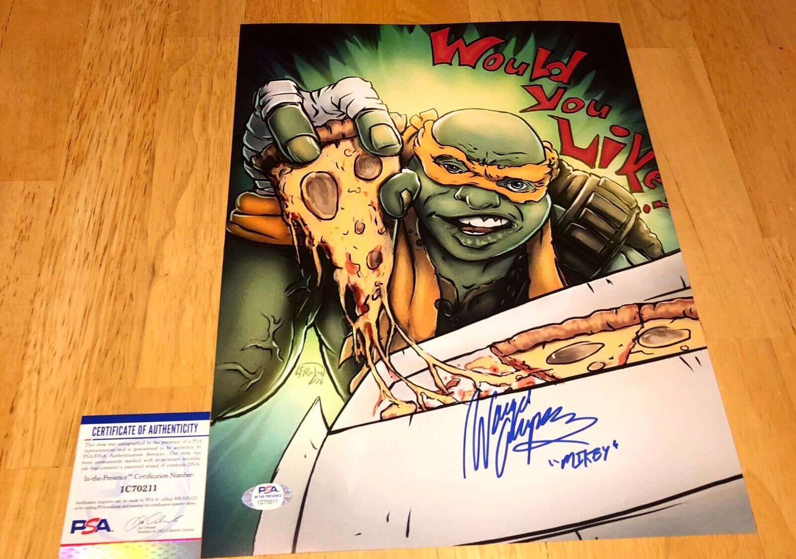 Wayne Grayson Teenage Mutant Ninja Turtles TMNT 8x10 Photo Signed Auto