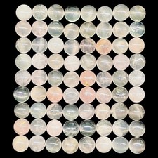 Natural Rose Quartz 100 Pcs 8mm Round Cabochon Loose Untreated Gemstones Lot
