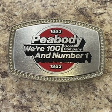 Belt Buckle  1983 Peabody Coal Company  We're 100 And Number 1