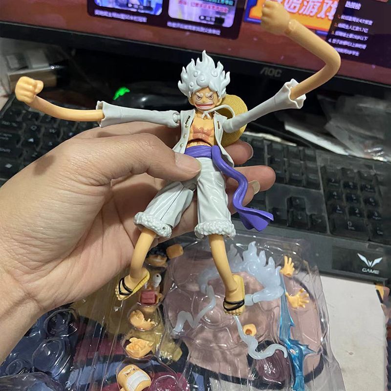 Nuevo Anime One Piece Sun God Nika Luffy 5th Gear Figura de Acción en Caja Juguete Regalo