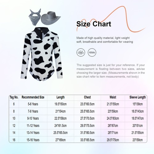 Kids Unisex Outfit Halloween Dress Up Cow Pattern Costume Children Bandanna Hat - Bild 65 von 108