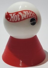 Hot Wheels 1" Glass Logo Marble w/ Stand