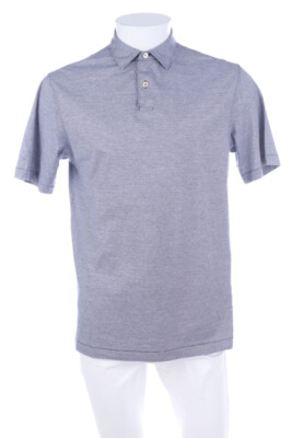 PETER MILLAR Poloshirt Streifen Sport Baumwolle S dunkelblau weiß