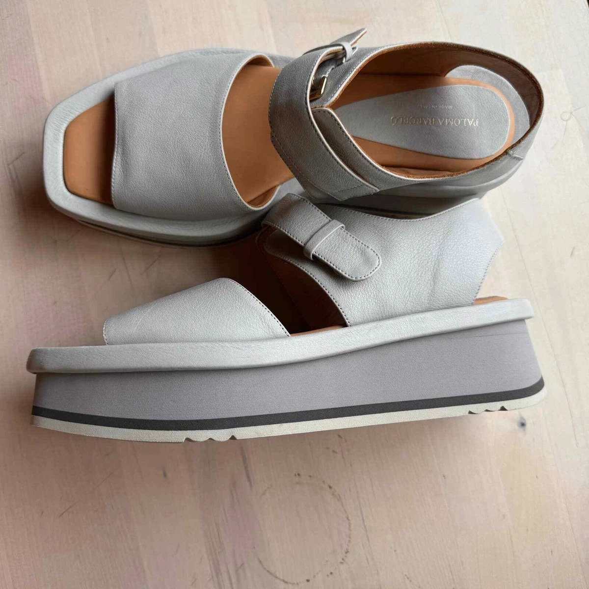 Paloma leather cheap platform sandal
