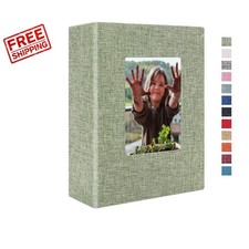Compact 4x6 Photo Album with 100 Pages - Retro Linen Cover for Weddings  Babies