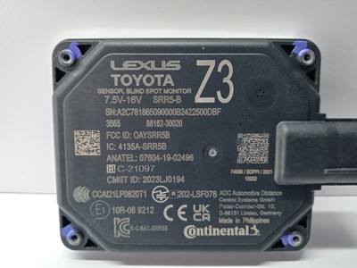 2024 toyota BZ4X OEM passenger right rear blindspot radar module