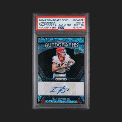 Carson Beck Panini Prizm Draft Picks Mojo Autograph /25