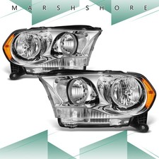 For 11-13 Dodge Durango Chrome Housing Amber Corner Headlightlamps Leftright