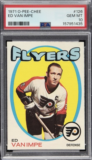 1971 OPC HOCKEY Ed Van Impe Flyers #126 PSA 10 POP 3 OBO
