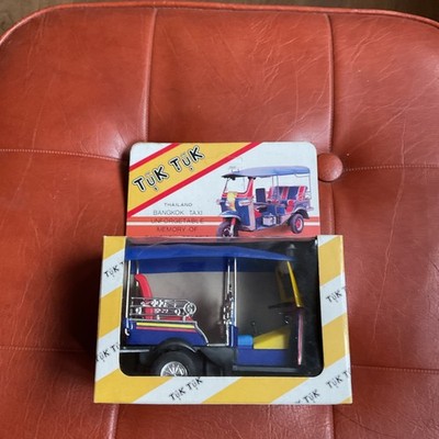 TUK TUK BANGKOK 1980 TAXI MODEL CAR BIKE TRIKE SCOOTER BLUE 1:43 SCALE IXO K8
