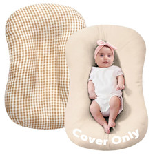 Muslin Baby Lounger Cover Only Compatible with Snuggle Me Lounger, Infant Pillow