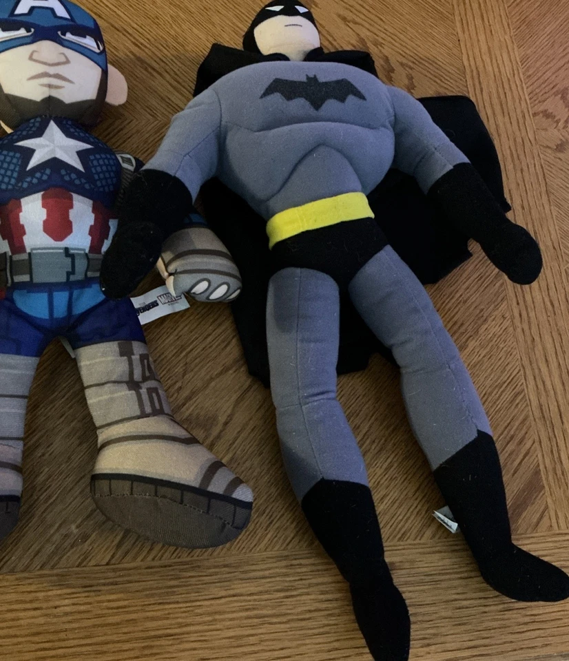 Marvel Plush Toys Black Panther,Batman,captain America 14 Inch - Image 4 of 4