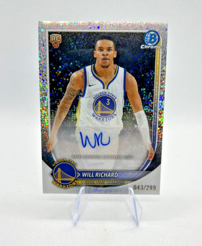 Will Richard RC /299 - 2025-26 Bowman Chrome Autographs Speckle Refractor SP