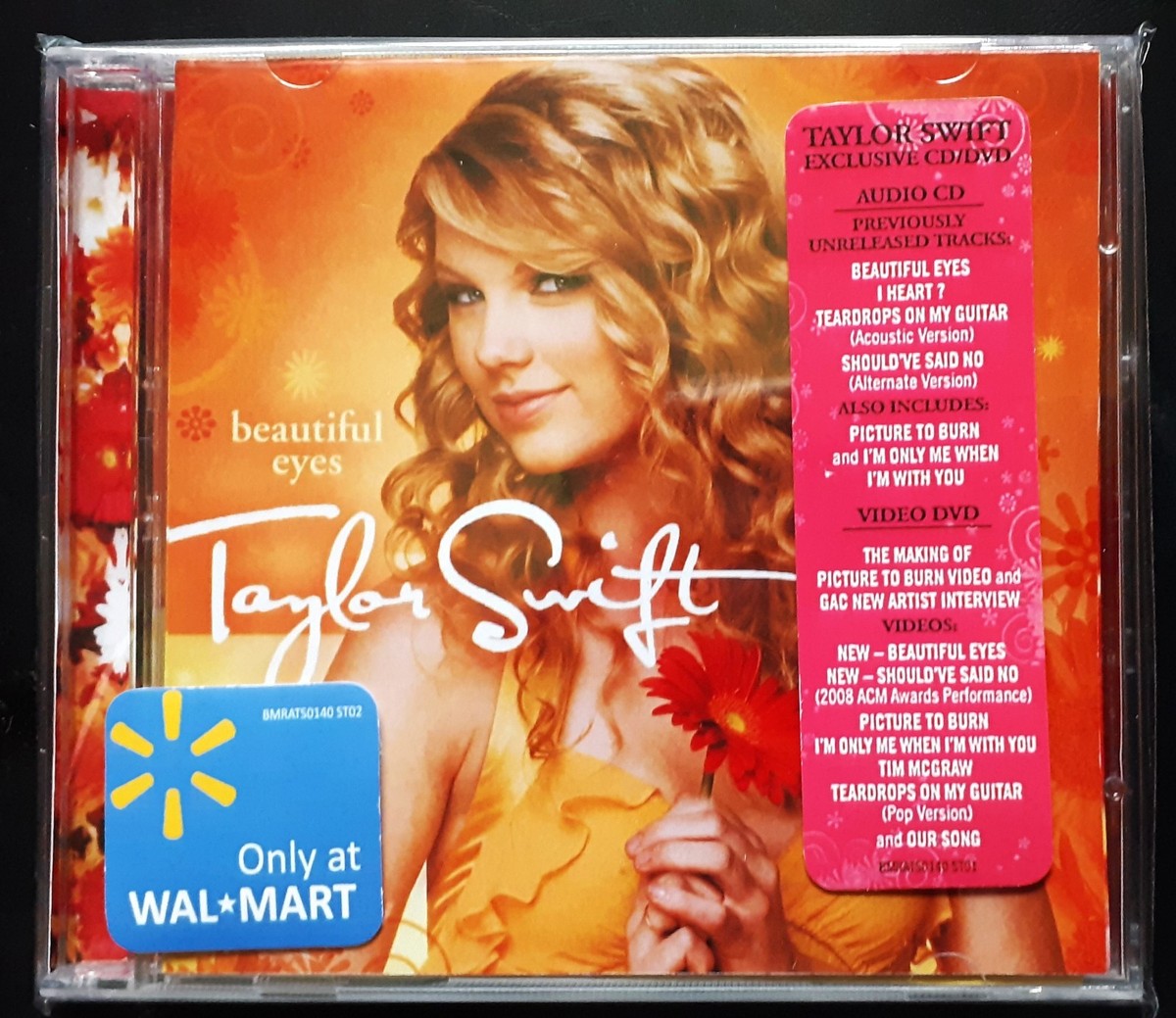 新品 taylor swift beautiful eyes CD＋DVD TAYLOR SWIFT Beautiful Eyes WALMART CD+DVD Previously