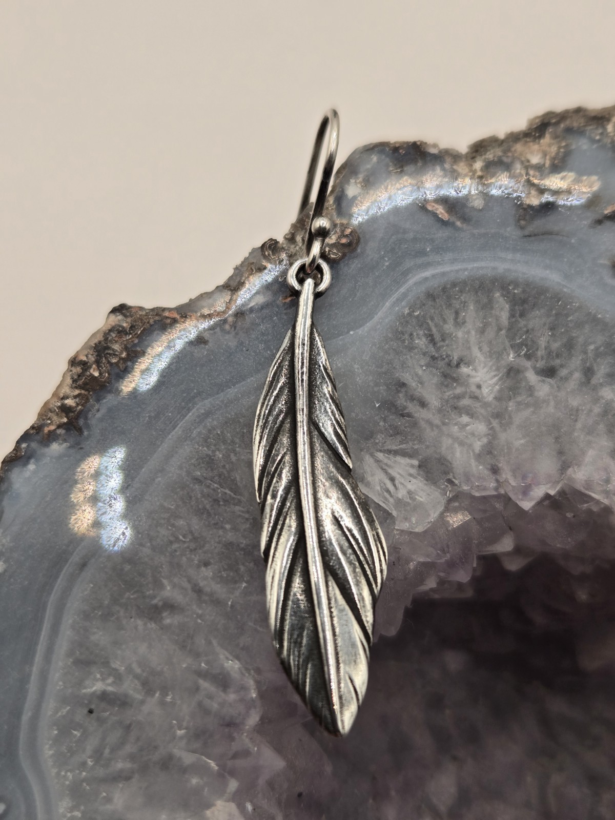 James Avery Feather Dangle Single Earring Retired… - image 1