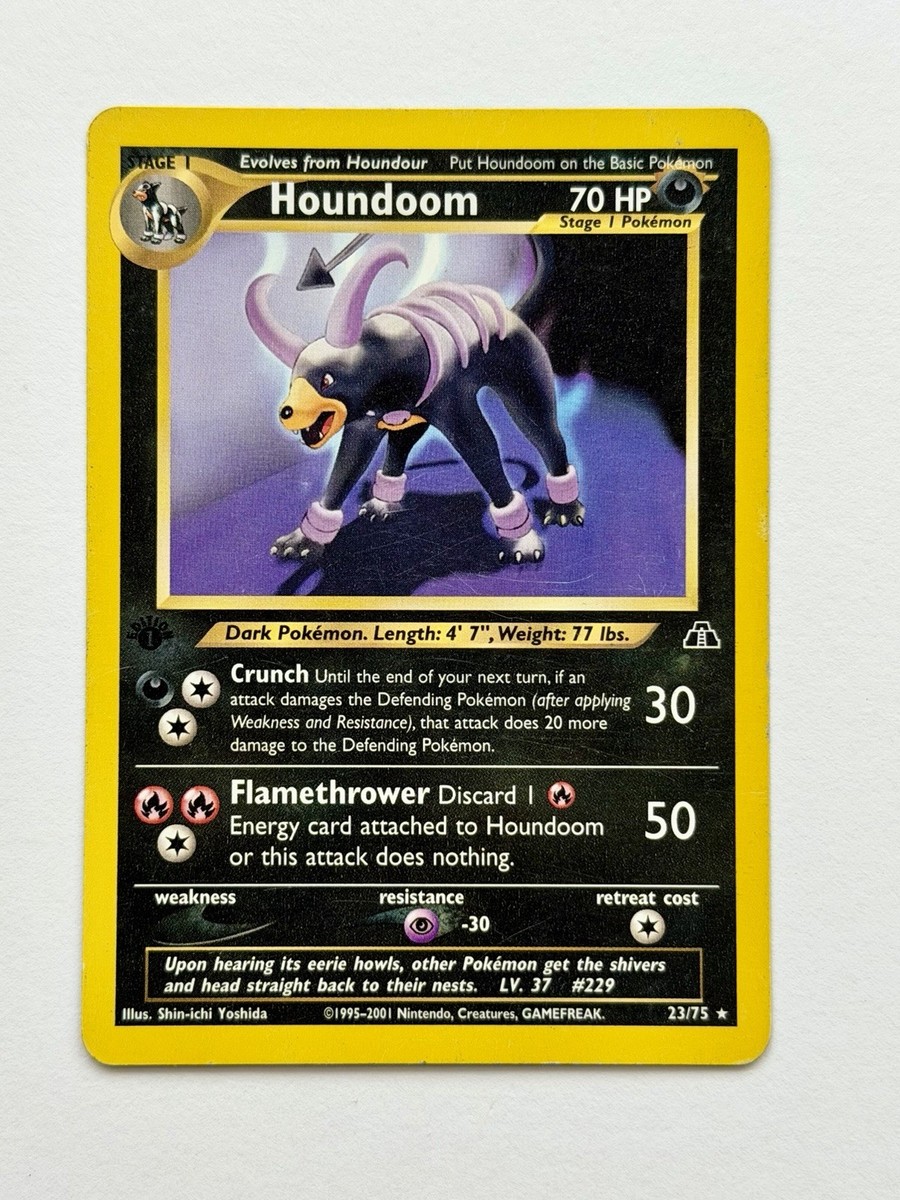 1st Edition Houndoom 23/75 Neo Discovery Regular | eBay