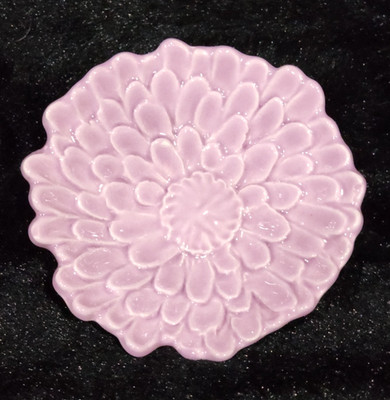 Vietri Fiori Di Campo Pink Lilac Dahlia Footed Tidbit Bowl 4'' STEFANO Artist Sig