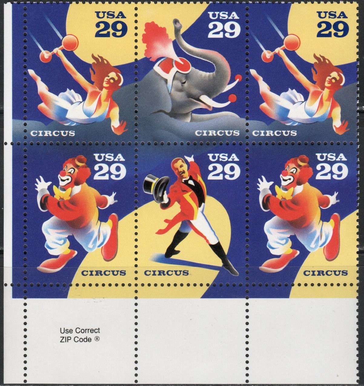 US Scott #2753a Zip block of 6, MNH "Circus" | eBay