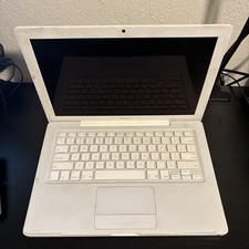 white polycarbonate Apple MacBook