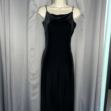 Onyx night ladies velvet evening gown cocktail dress w/Shawl long black 10 NWT