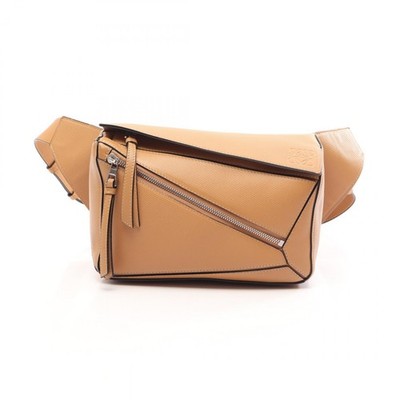 LOEWE Puzzle BumSmall Gürteltasche Crossbody Leder Beige Gebraucht Herren