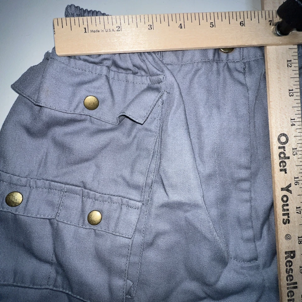 Pantalones Cortos Vintage Sears Carga Juniors Talla 13 Azul Cintura Elástica Cierre Botón Sarga Foto 2 de 4