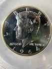 1964 Silver Kennedy Proof; Accented Hair; m65