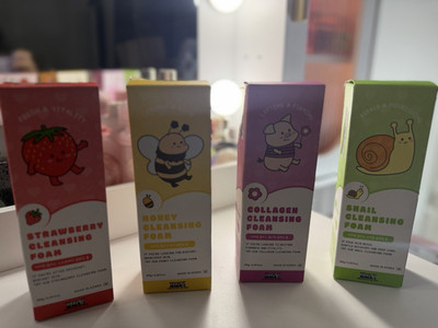 Arirang Bliss Cleansing Foam Set Strawberry Honey Collagen Snail for Face