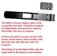 HM16 RMSc to Doctor Footprint Adaptor Plate, Convert Holosun K to Vortex Venom