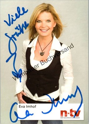 Original autograph Eva Imhof N-TV /// autograph signed signed signee Imhof, ev