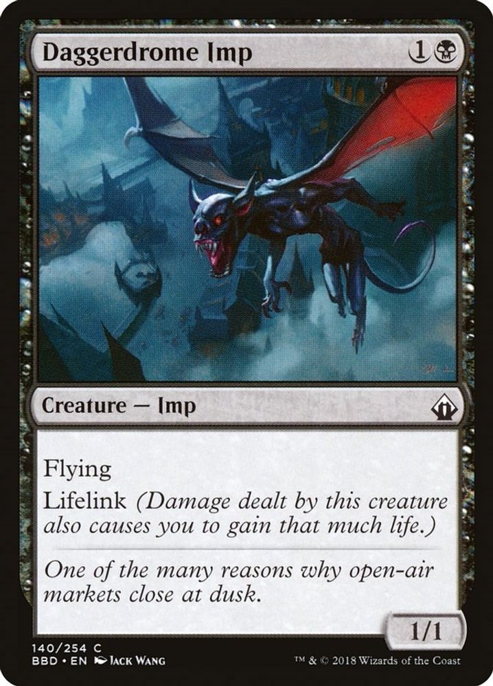 2018 Magic: The Gathering Battlebond - Daggerdrome Imp (#140, C, Lightly Played)