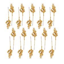 20 Pc Artificial Berry Stems, 7.5 Inches Christmas Glitter Berries Stems7311