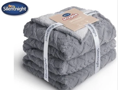 SUPREME BEDDING Silentnight Snugsie Giant Blanket , Size: 240 x 180cm , Grey ✅🇩🇪🆕