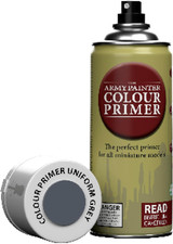 Army Painter Uniform Grey Acrylic Spray Primer for Miniatures, 400ml