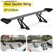 Universal Black Adjustable Gt-style Visiblility Trunk Spoiler Wing