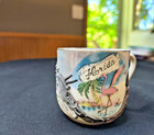 Porcelain Florida Mini Teacup Souvenir Flamingo Dragon Motif — photo 1