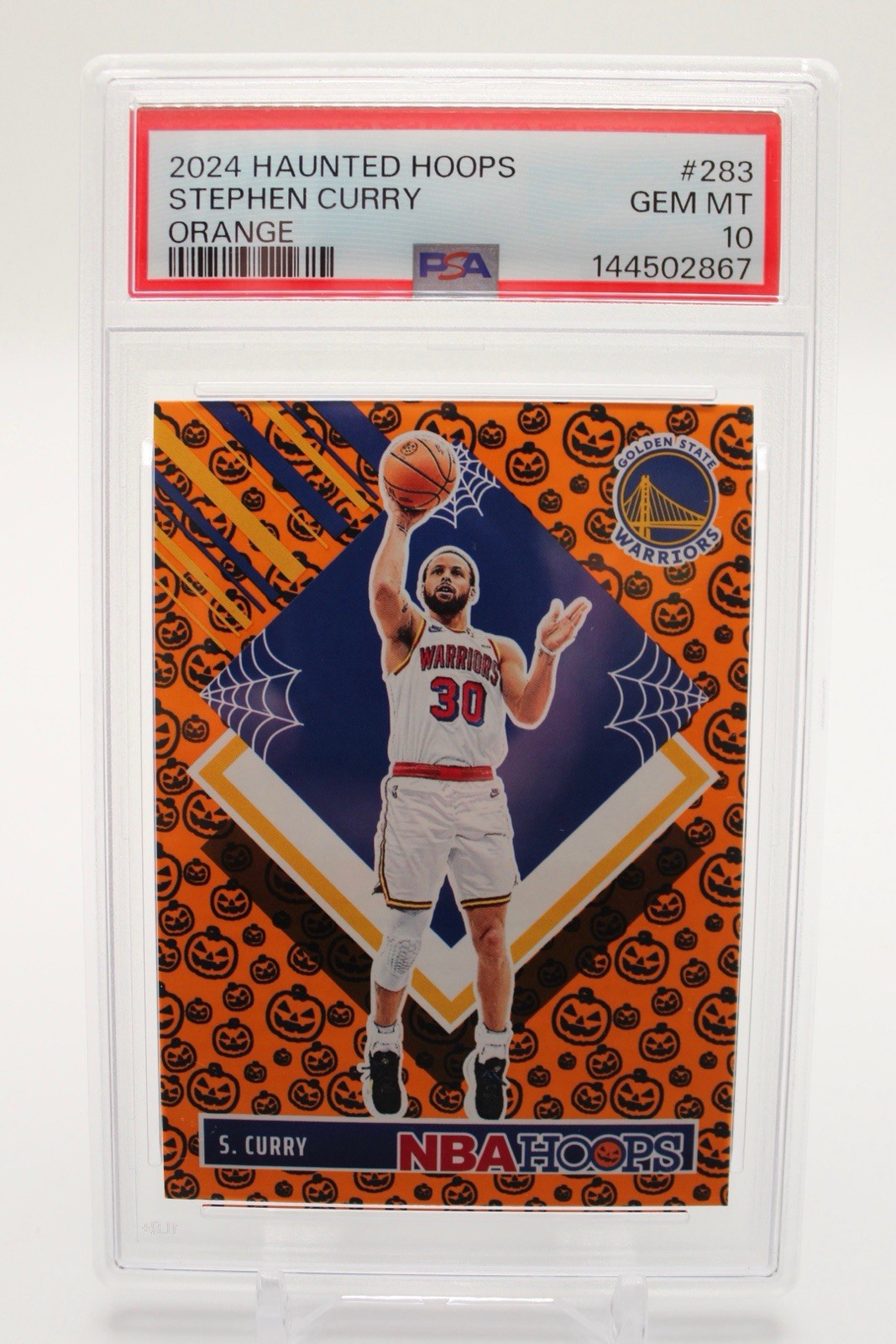 Stephen Curry #283 Orange PSA 10 GEM MINT POP 6 RARE 2024 Haunted Hoops