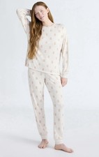 Joyspun Women  s Cozy Gingerbread Pajama Set From Walmart Size Medium
