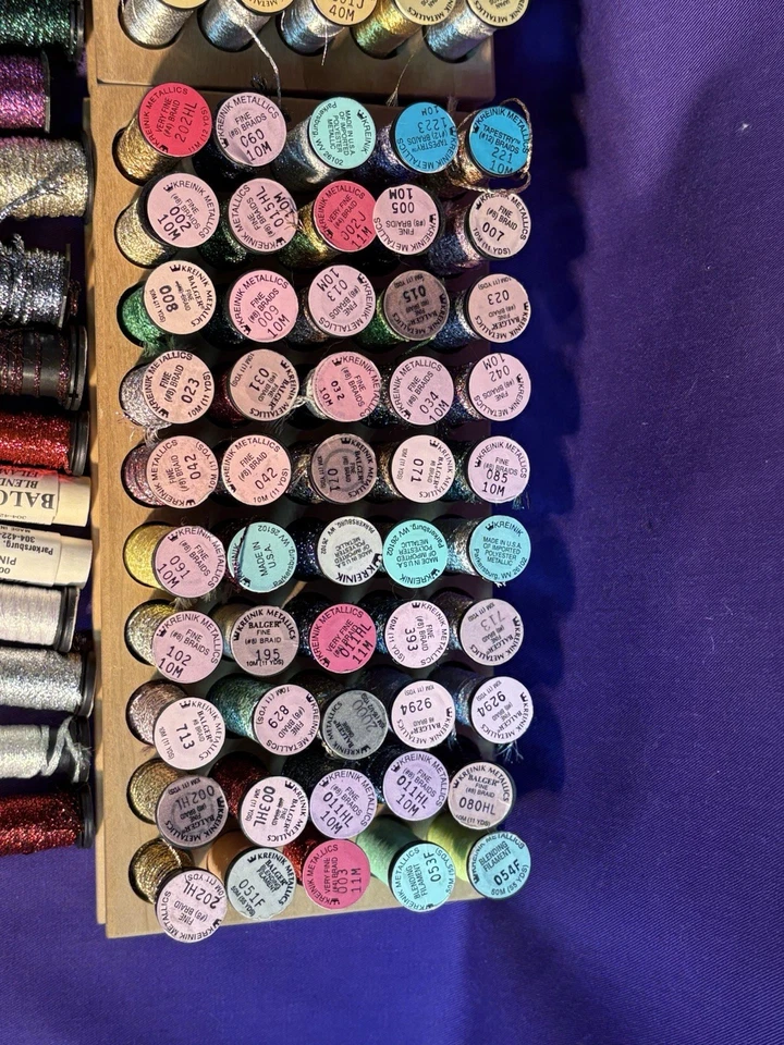 Kreinik Metallics Thread Huge lot of 250 pieces MOSTLY FULL - Image 4 of 4